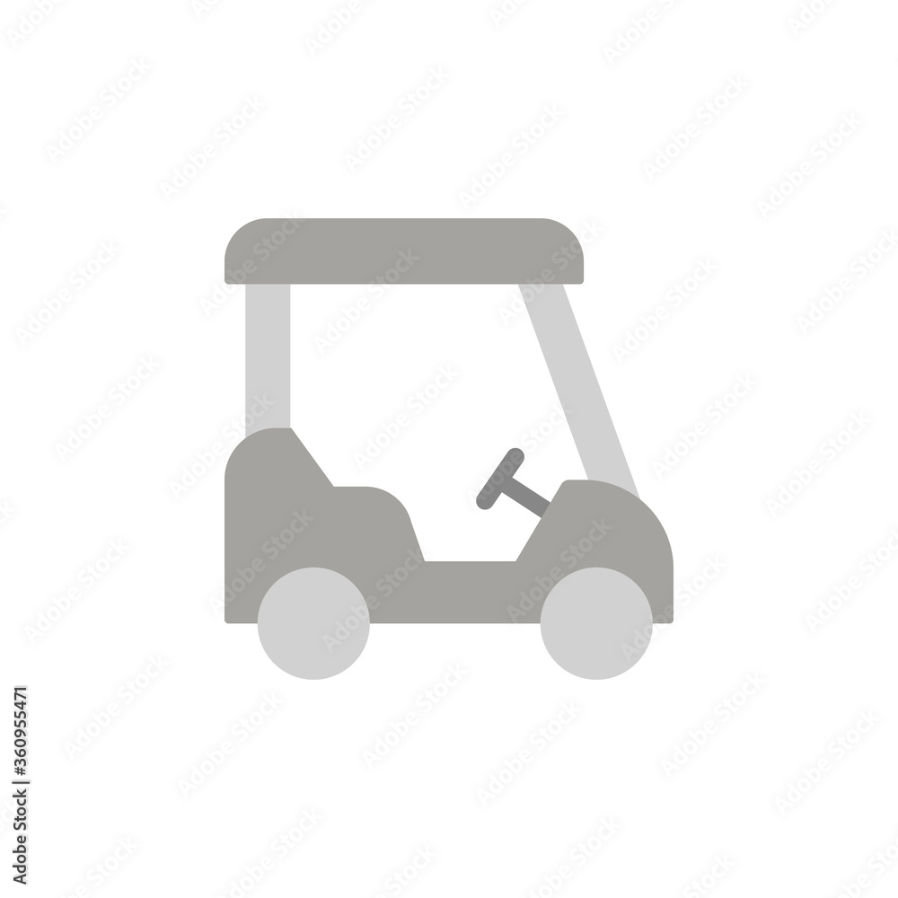 Golf cart colored icon. Simple colored element illustration. Golf cart concept symbol design from golf set. Can be used for web and mobile