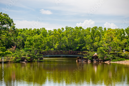 Bridge oevr a lake photo