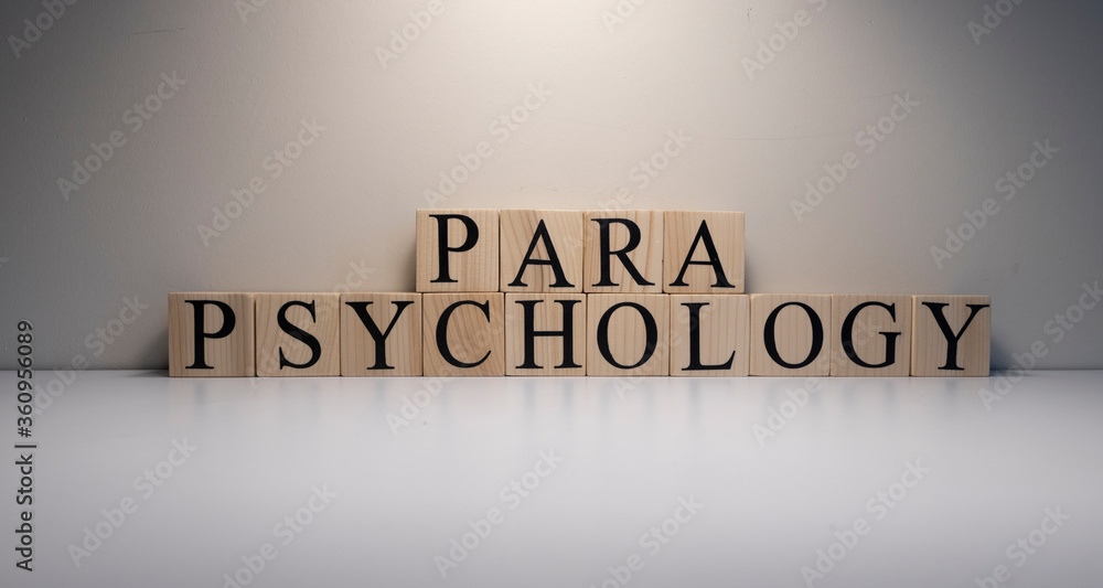 Para-psychology text from wooden cubes. The term psychology profession. Close up Para-psychology text from wooden cubes. The term psychology profession. Close up