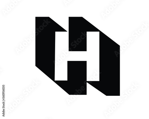 h initial logo letter designs