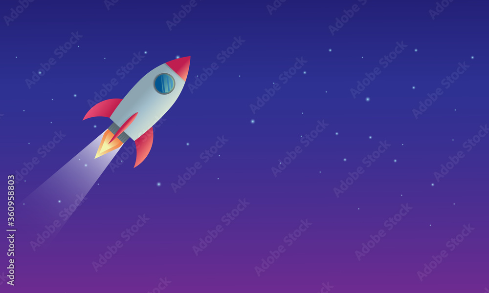 space ship rocket object icon vector design illustration