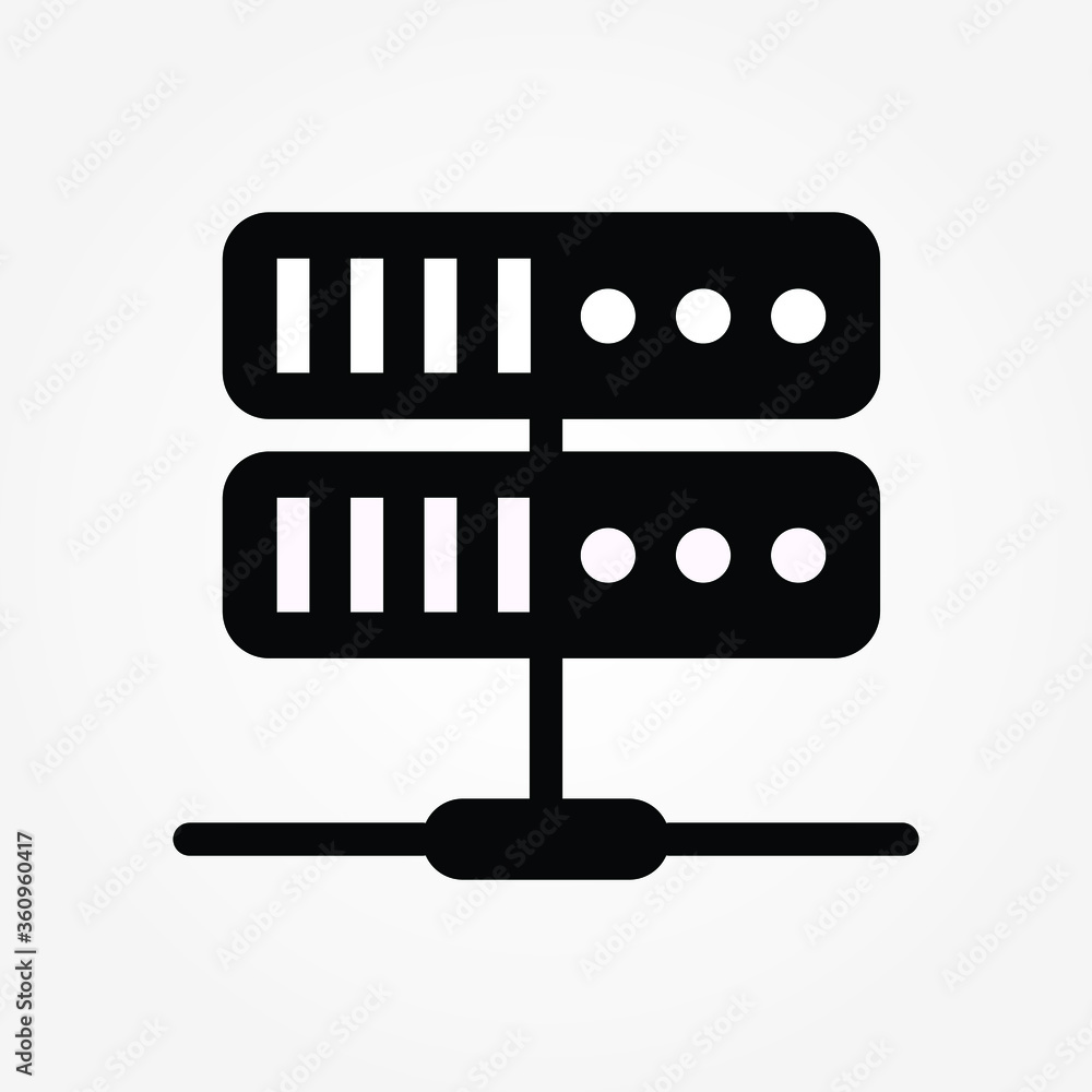 database information technology icon outline. server icon vector. database information technology icon outline. server icon vector.