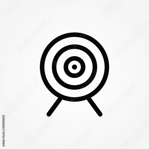 outline Target Icon vector illustration