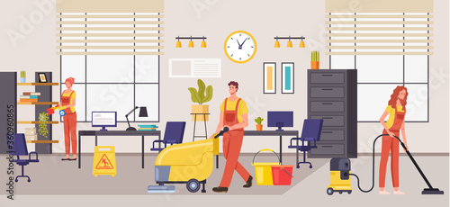 Workers people character clean concept. Vector flat cartoon graphic design illustration