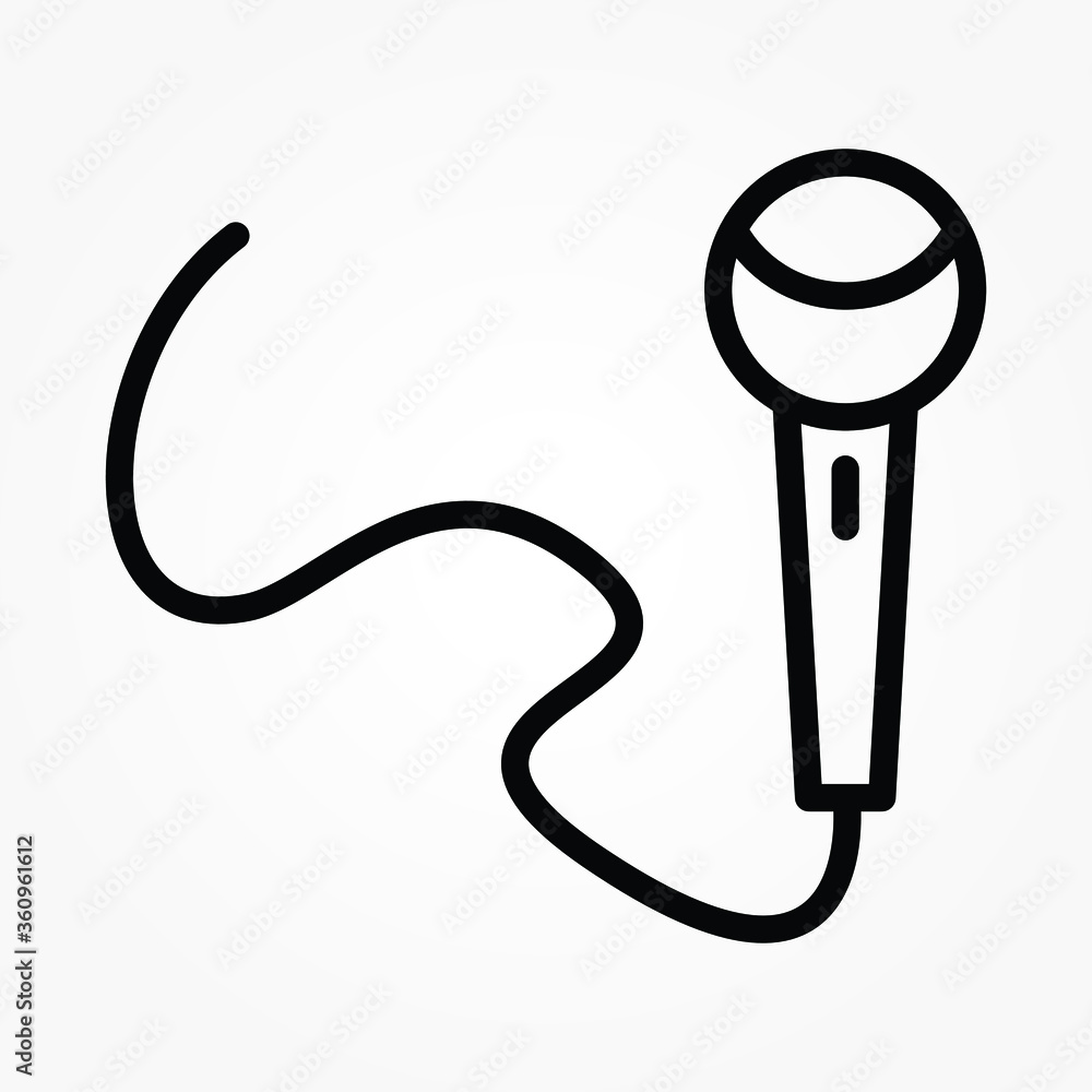 Microphone vector icon, mic symbol. Modern, simple flat vector illustration for web site or mobile app Microphone vector icon, mic symbol. Modern, simple flat vector illustration for web site or mobile app