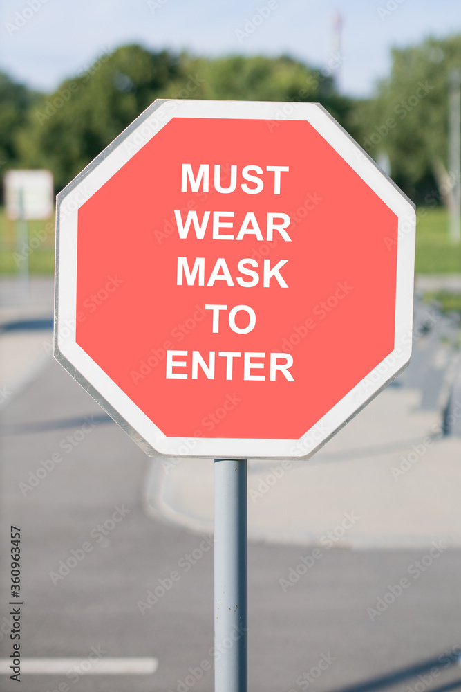 must wear mask to enter sign