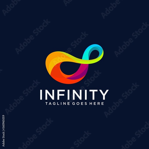Infinity Symbol Icon or Logo Template. Vector Illustration.