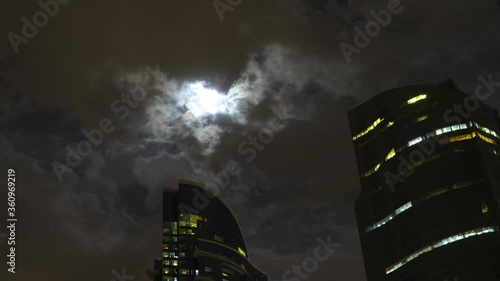 4k night view of the dubai 