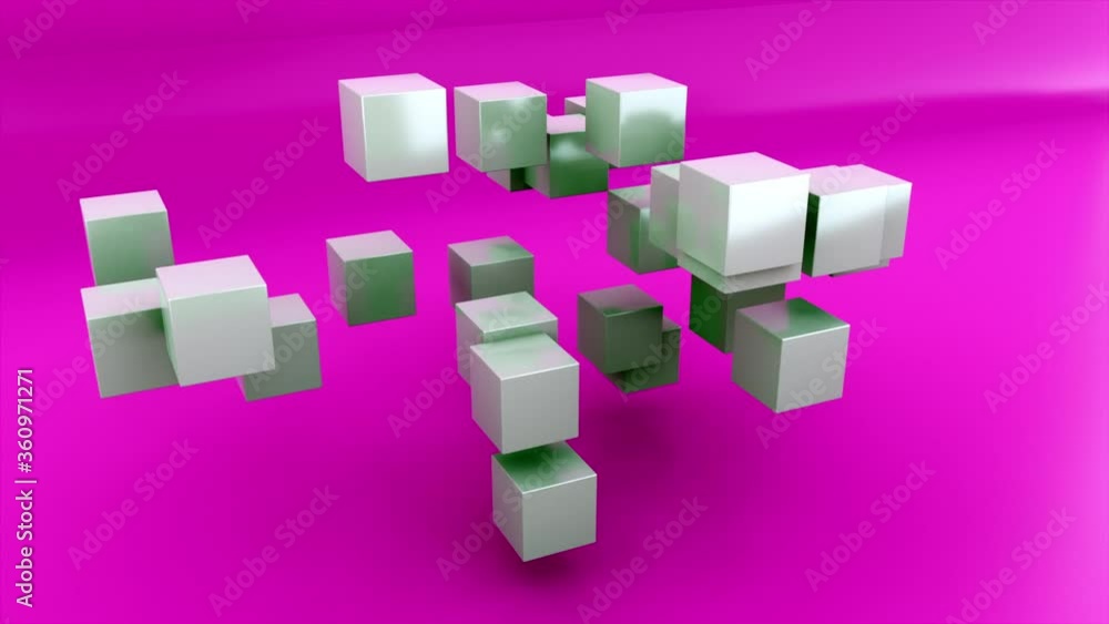 Computer generated abstract geometric shapes from cubes. 3d rendering unreal constructions. Modern backdrop Computer generated abstract geometric shapes from cubes. 3d rendering unreal constructions. Modern backdrop