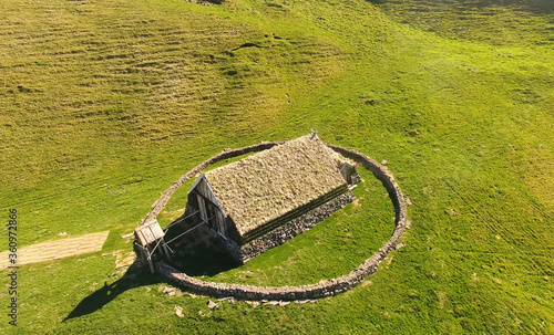 Mud clay stone Viking house photo