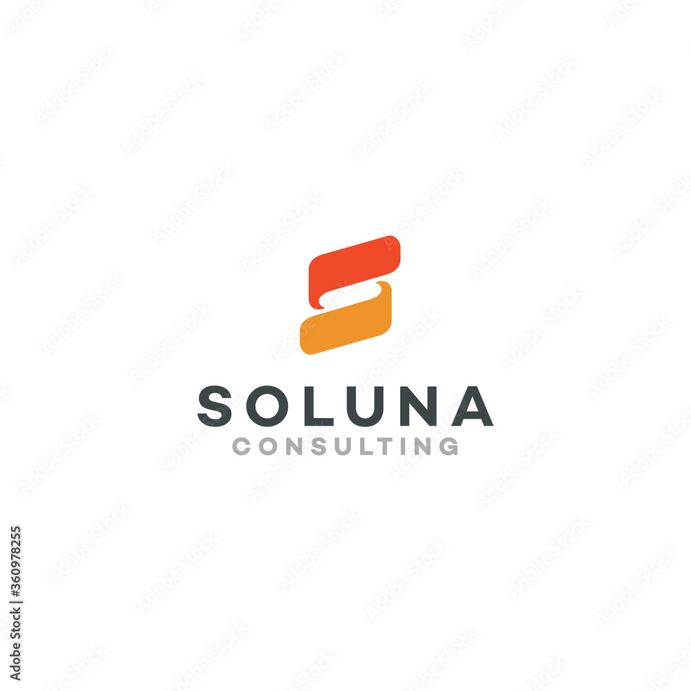 Fototapeta premium Creative Letter S Logo Design for Consulting Company