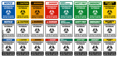 Coronavirus Outbreak Sign Isolate On White Background,Vector Illustration