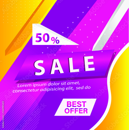 Abstract sale promotion banner template