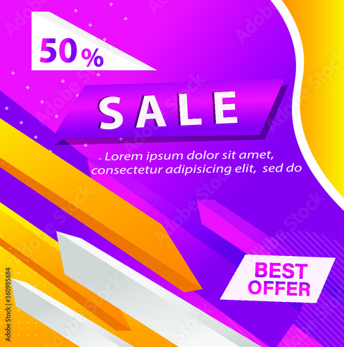 Abstract sale promotion banner template