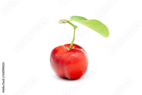 Juicy red cherry thai isolated on the white background.