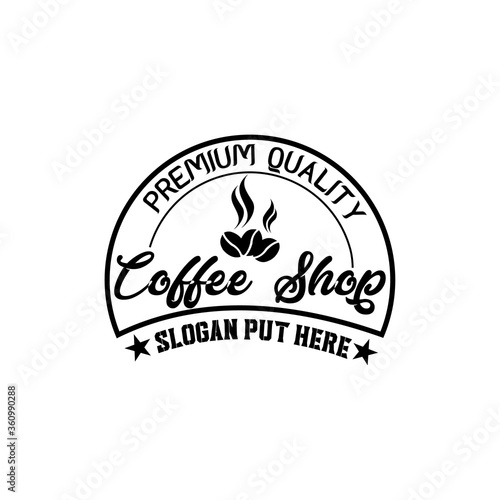 Retro vintage Coffee Shop logo for restaurant/ cafe/ bar.