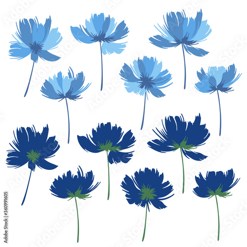 Flower vector illustration material abstract beautifully,