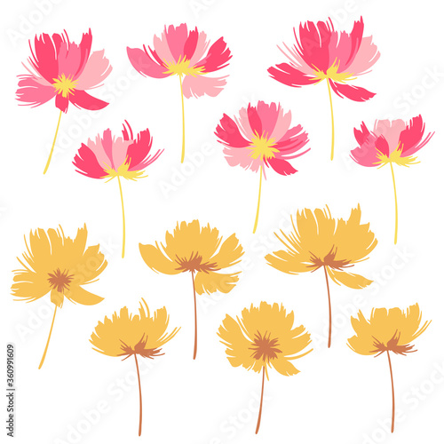 Flower vector illustration material abstract beautifully,