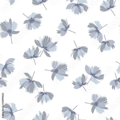 Seamless pattern material of an abstract flower,