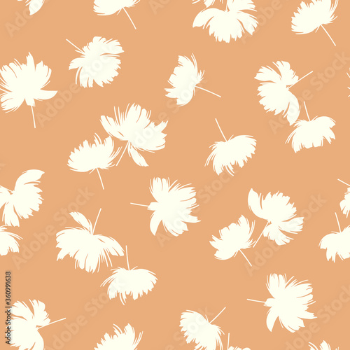 Seamless pattern material of an abstract flower,