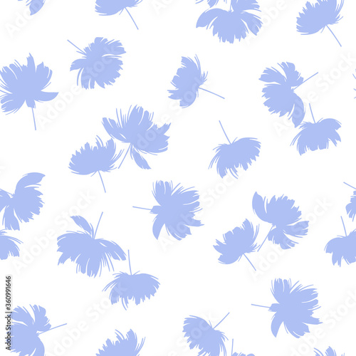 Seamless pattern material of an abstract flower,