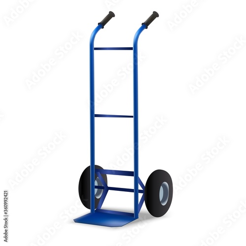 3d realistic small self-help trolley icon illustration.