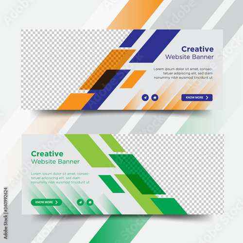 Creative business web banner design for social media post promotion 	