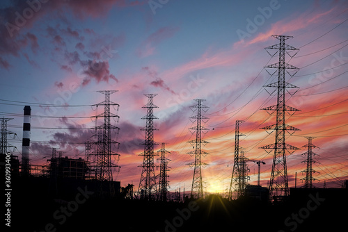 High voltage electric tower.