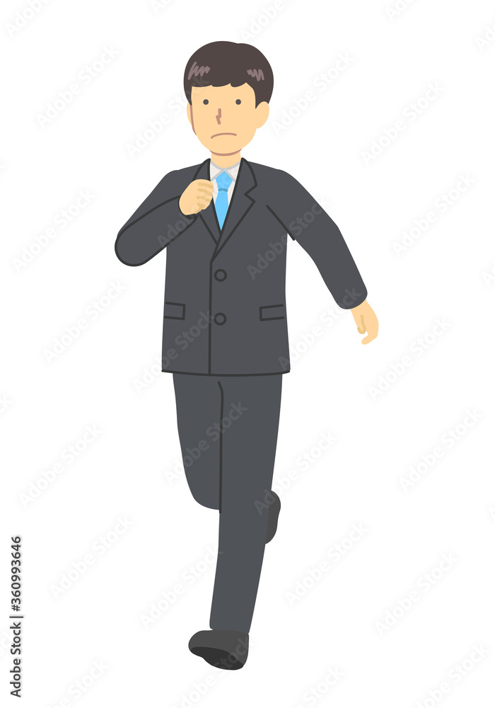 A man in a running suit