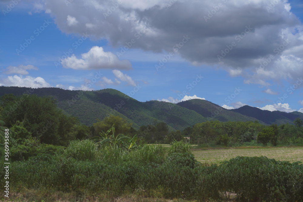 Agricultural scenery in the foothills in thailand North