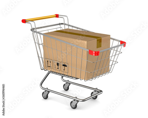 cargo box into shopping car...