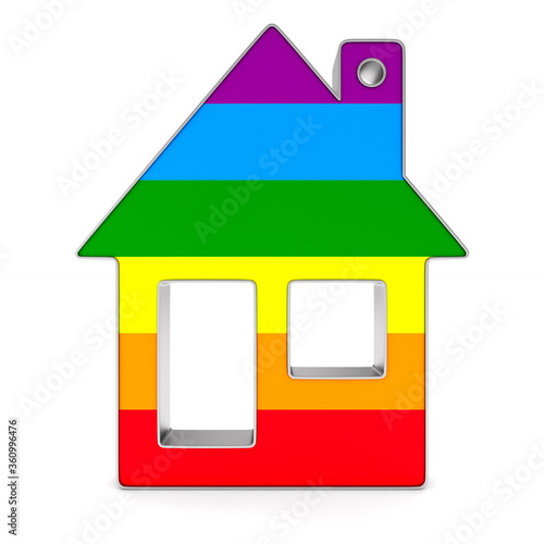 lgbt house on white backgro...