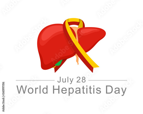 happy world hepatitis day background template use for card vector design, with minimalist and modern concept, cover, backdrop, heart, lung, international