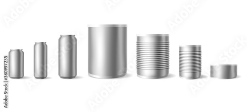 Realistic tin cans