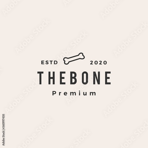bone dog food hipster vintage logo vector icon illustration