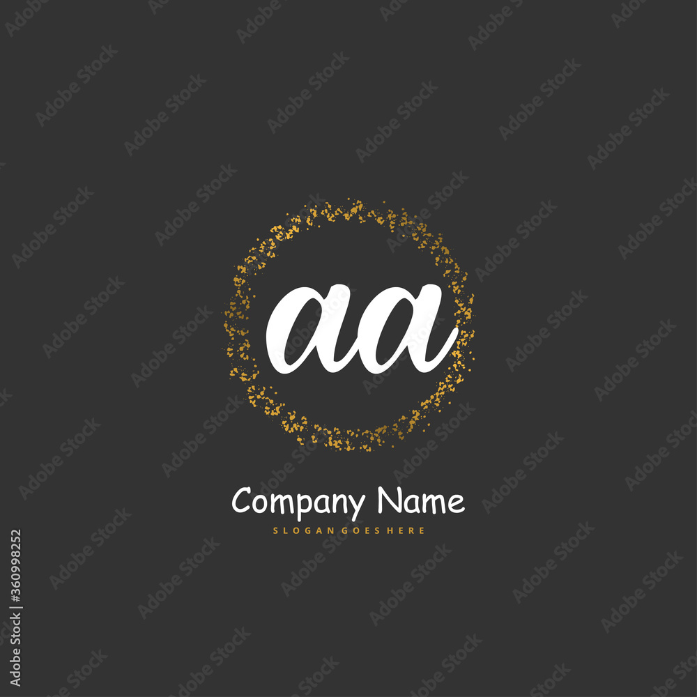 A AA Initial handwriting and signature logo design with circle. Beautiful design handwritten logo for fashion, team, wedding, luxury logo. A AA Initial handwriting and signature logo design with circle. Beautiful design handwritten logo for fashion, team, wedding, luxury logo.
