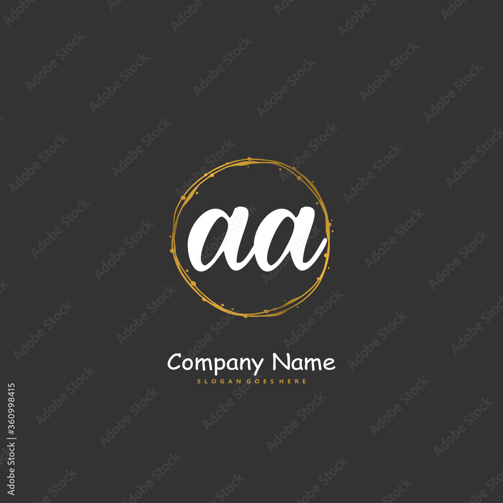 A AA Initial handwriting and signature logo design with circle. Beautiful design handwritten logo for fashion, team, wedding, luxury logo. A AA Initial handwriting and signature logo design with circle. Beautiful design handwritten logo for fashion, team, wedding, luxury logo.