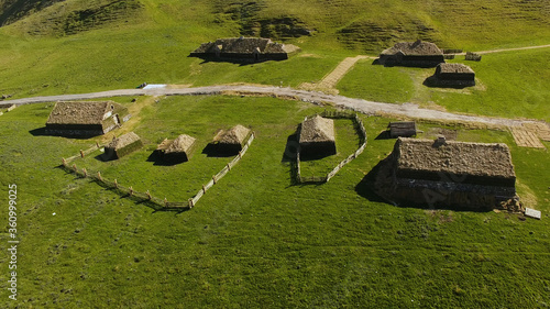 Mud clay stone Viking house photo