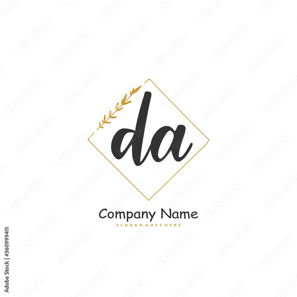 D A DA Initial handwriting and signature logo design with circle. Beautiful design handwritten logo for fashion, team, wedding, luxury logo. D A DA Initial handwriting and signature logo design with circle. Beautiful design handwritten logo for fashion, team, wedding, luxury logo.