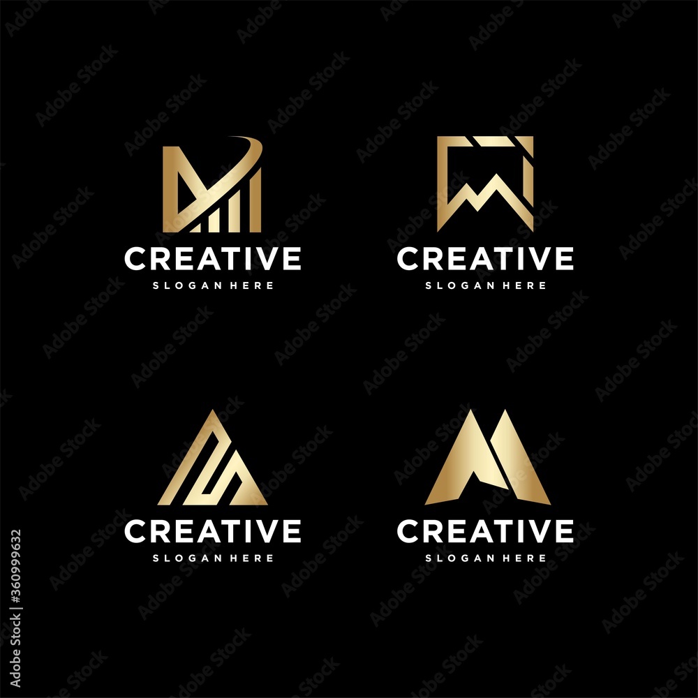 Amazing golden logo collection, letter, construction, business, finance, gold Premium Vector Amazing golden logo collection, letter, construction, business, finance, gold Premium Vector
