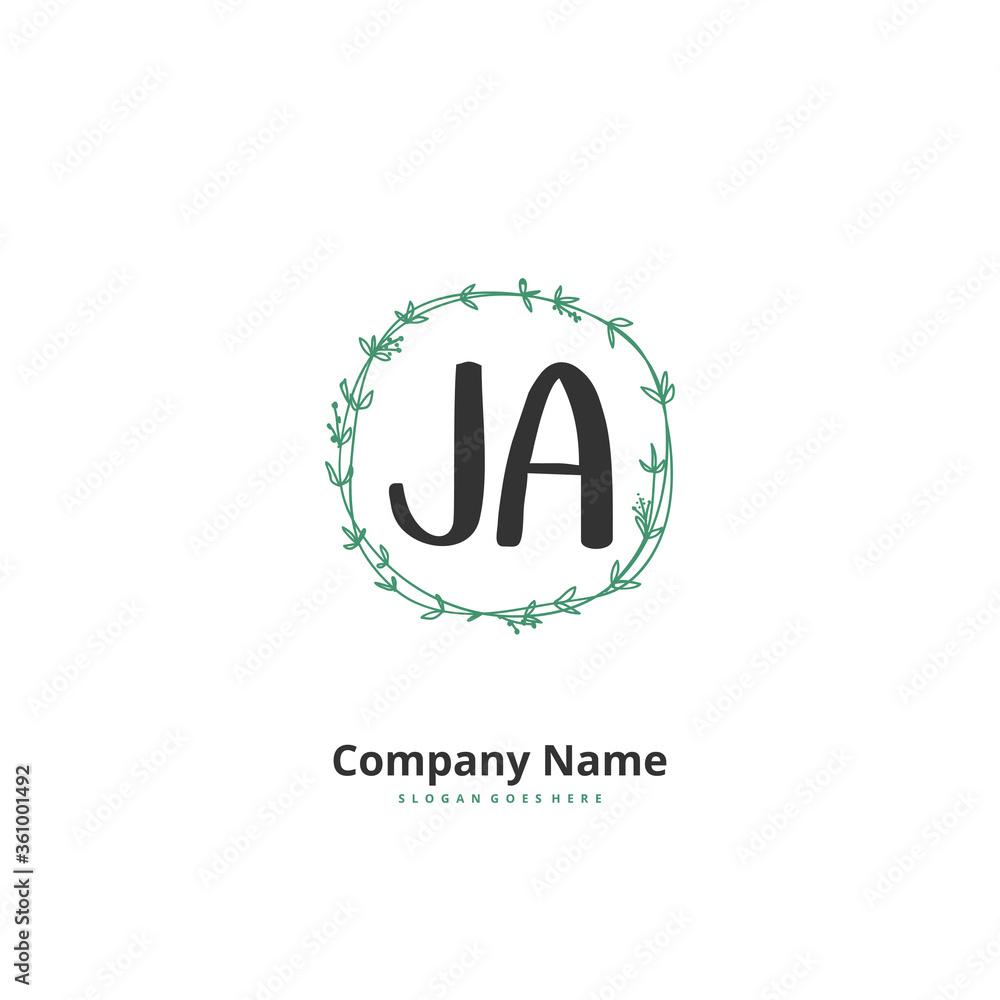 J A JA Initial handwriting and signature logo design with circle. Beautiful design handwritten logo for fashion, team, wedding, luxury logo. J A JA Initial handwriting and signature logo design with circle. Beautiful design handwritten logo for fashion, team, wedding, luxury logo.