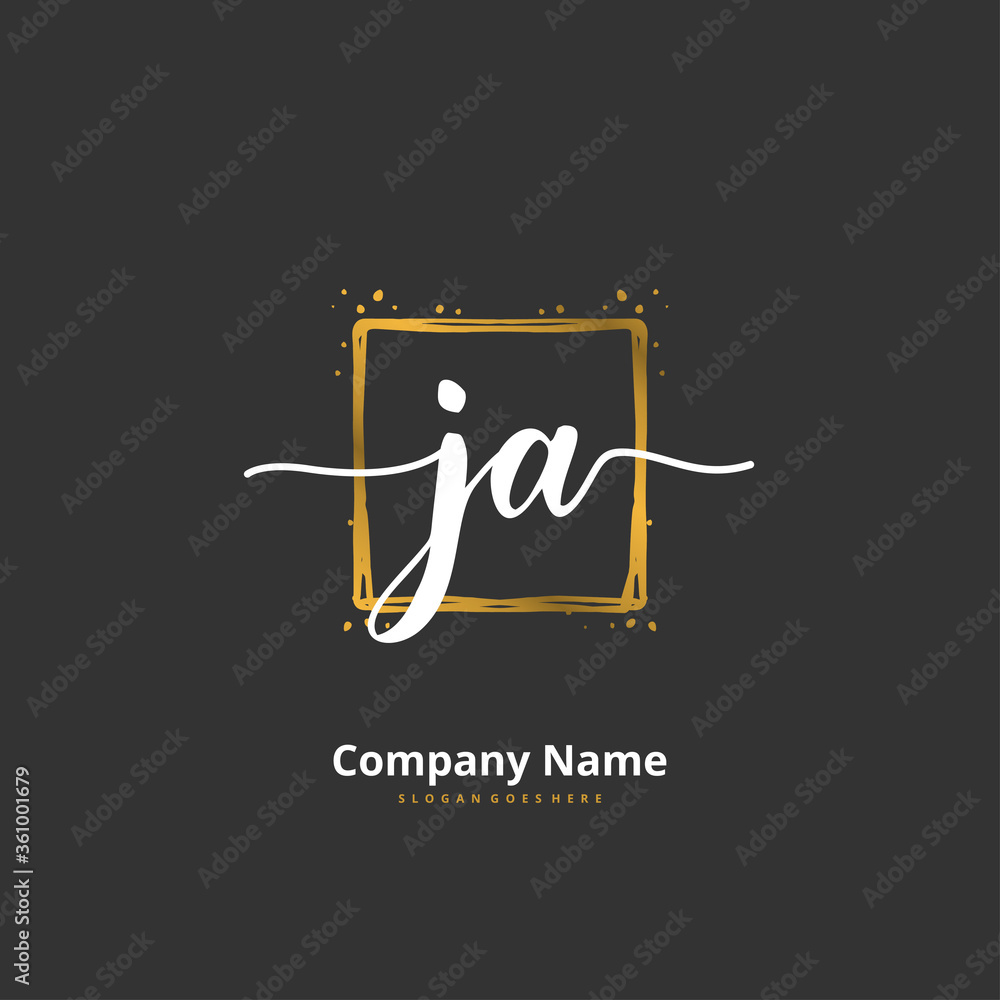 J A JA Initial handwriting and signature logo design with circle. Beautiful design handwritten logo for fashion, team, wedding, luxury logo. J A JA Initial handwriting and signature logo design with circle. Beautiful design handwritten logo for fashion, team, wedding, luxury logo.