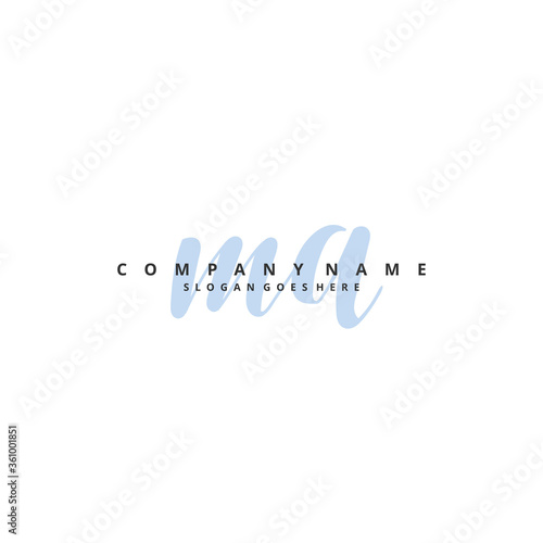M A MA Initial handwriting and signature logo design with circle. Beautiful design handwritten logo for fashion, team, wedding, luxury logo.