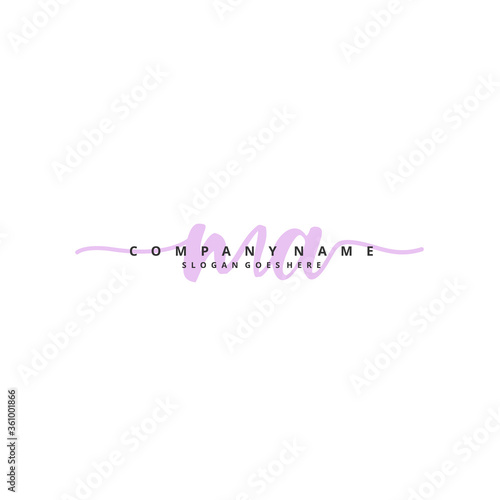 M A MA Initial handwriting and signature logo design with circle. Beautiful design handwritten logo for fashion, team, wedding, luxury logo.