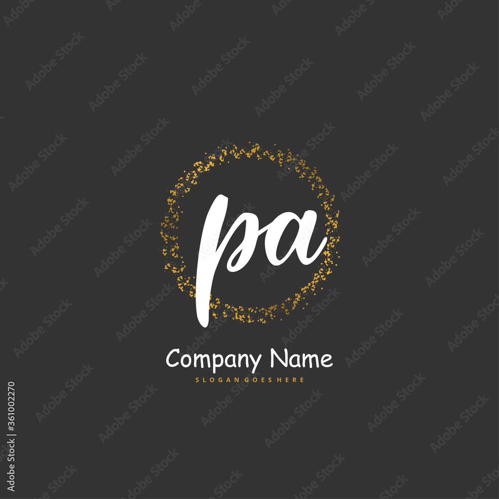 P A PA Initial handwriting and signature logo design with circle. Beautiful design handwritten logo for fashion, team, wedding, luxury logo. P A PA Initial handwriting and signature logo design with circle. Beautiful design handwritten logo for fashion, team, wedding, luxury logo.