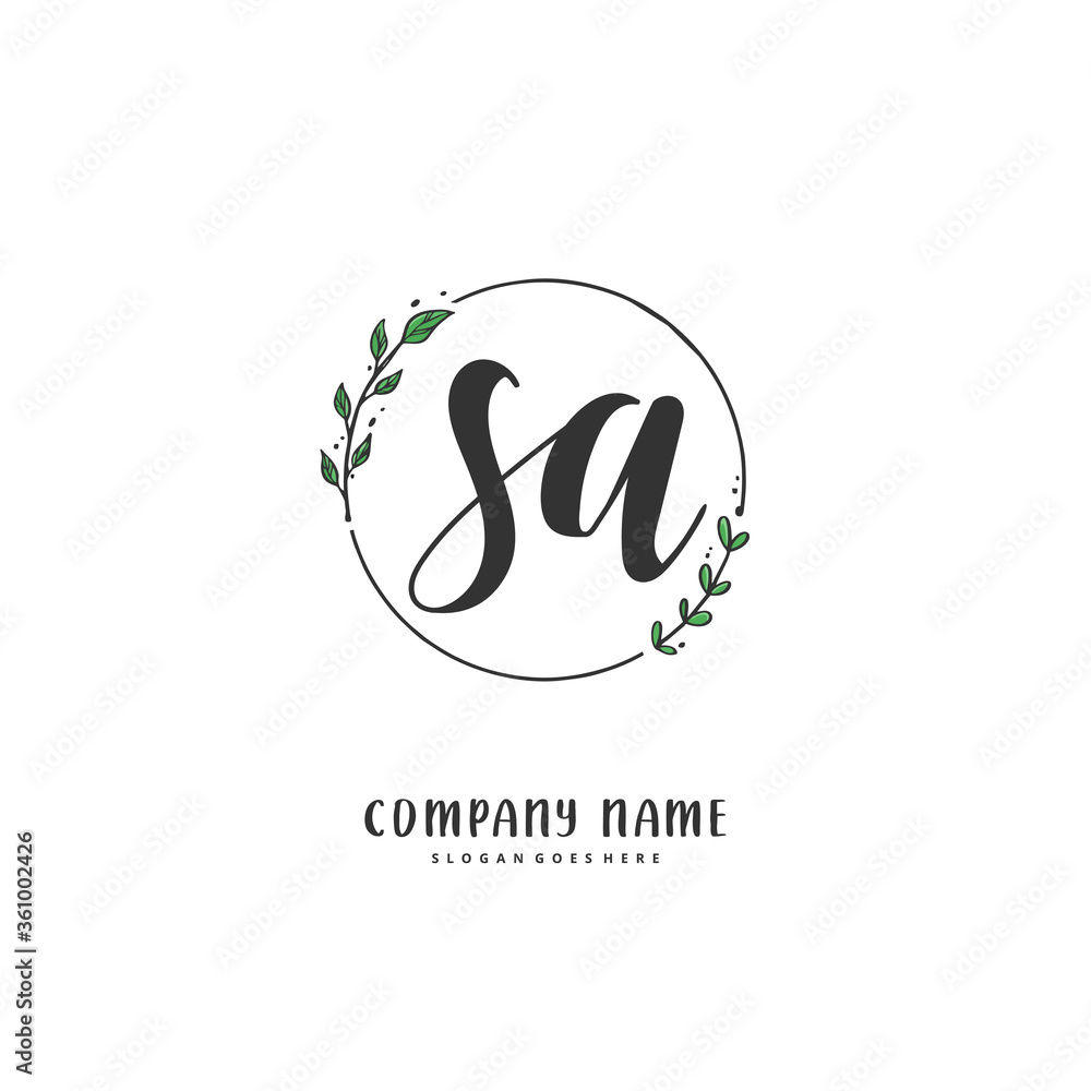 S A SA Initial handwriting and signature logo design with circle. Beautiful design handwritten logo for fashion, team, wedding, luxury logo. S A SA Initial handwriting and signature logo design with circle. Beautiful design handwritten logo for fashion, team, wedding, luxury logo.