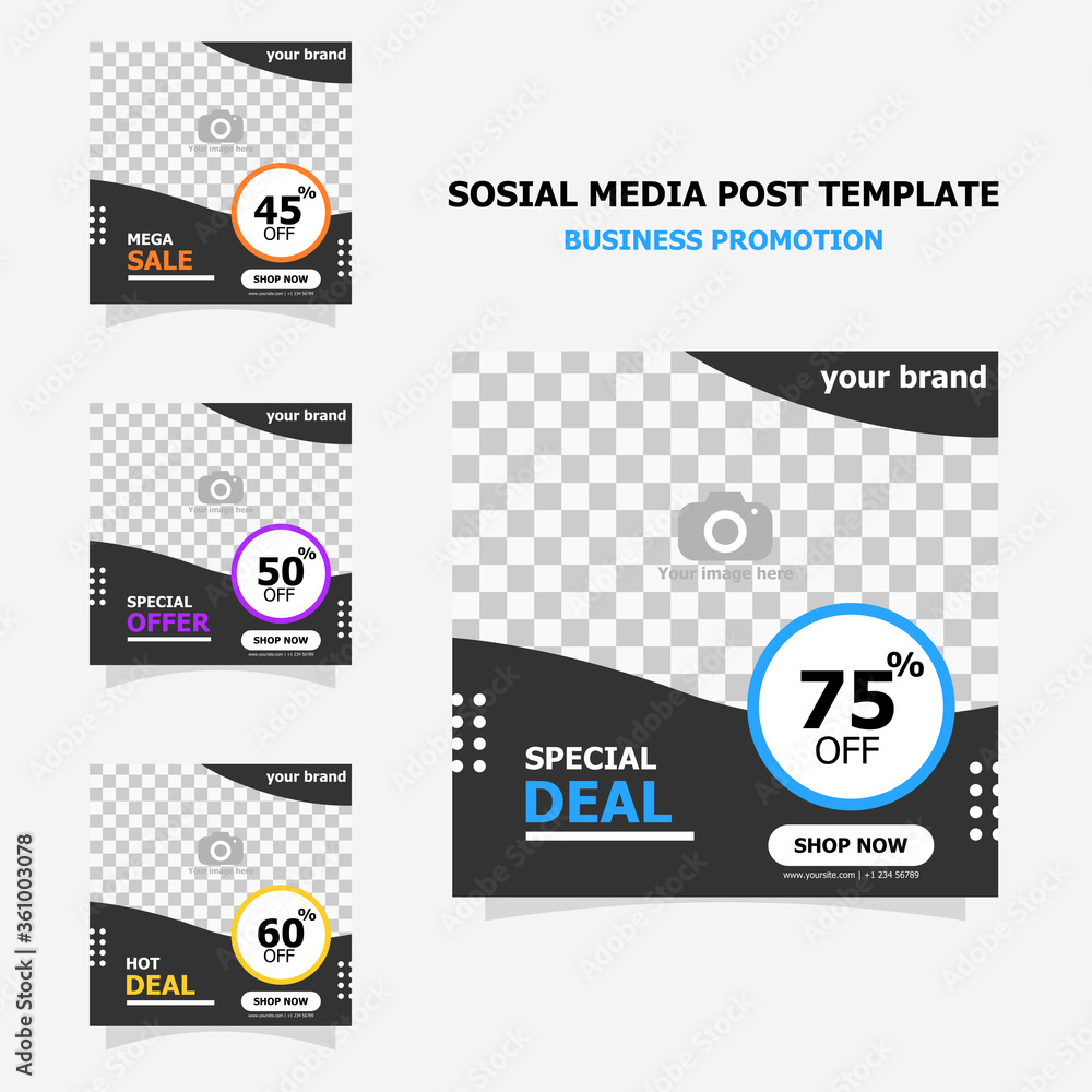social media post template pack with full colour for your business promotion style thirteen social media post template pack with full colour for your business promotion style thirteen