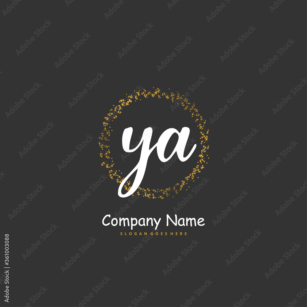 Y A YA Initial handwriting and signature logo design with circle. Beautiful design handwritten logo for fashion, team, wedding, luxury logo. Y A YA Initial handwriting and signature logo design with circle. Beautiful design handwritten logo for fashion, team, wedding, luxury logo.