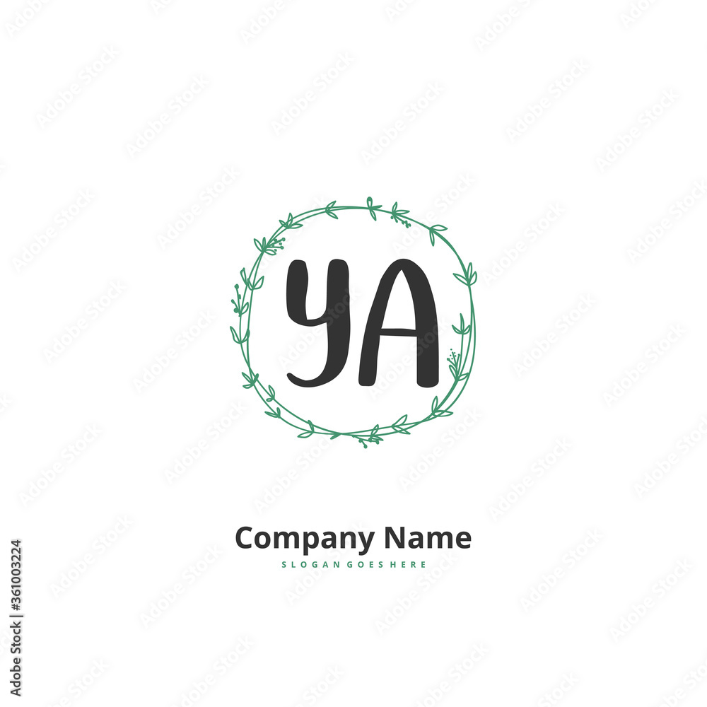 Y A YA Initial handwriting and signature logo design with circle. Beautiful design handwritten logo for fashion, team, wedding, luxury logo. Y A YA Initial handwriting and signature logo design with circle. Beautiful design handwritten logo for fashion, team, wedding, luxury logo.