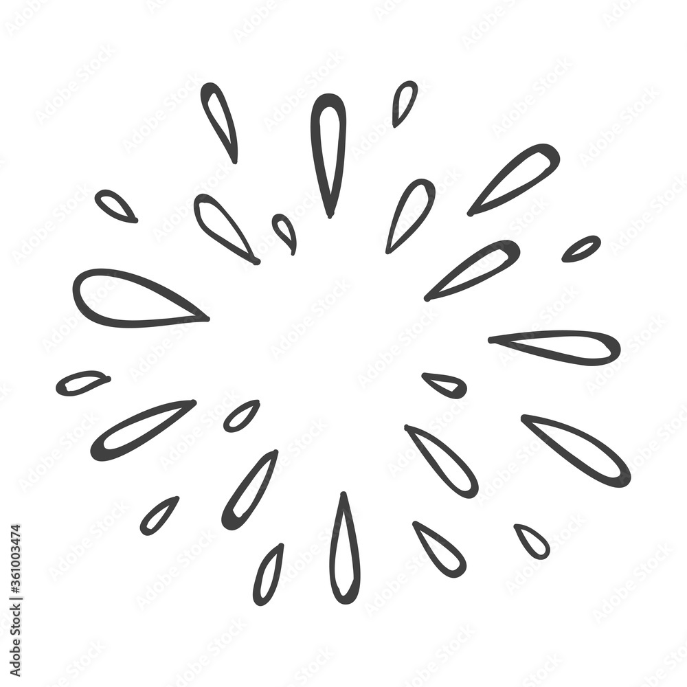 water explosion or star burst doodle, water explosion or star burst doodle,